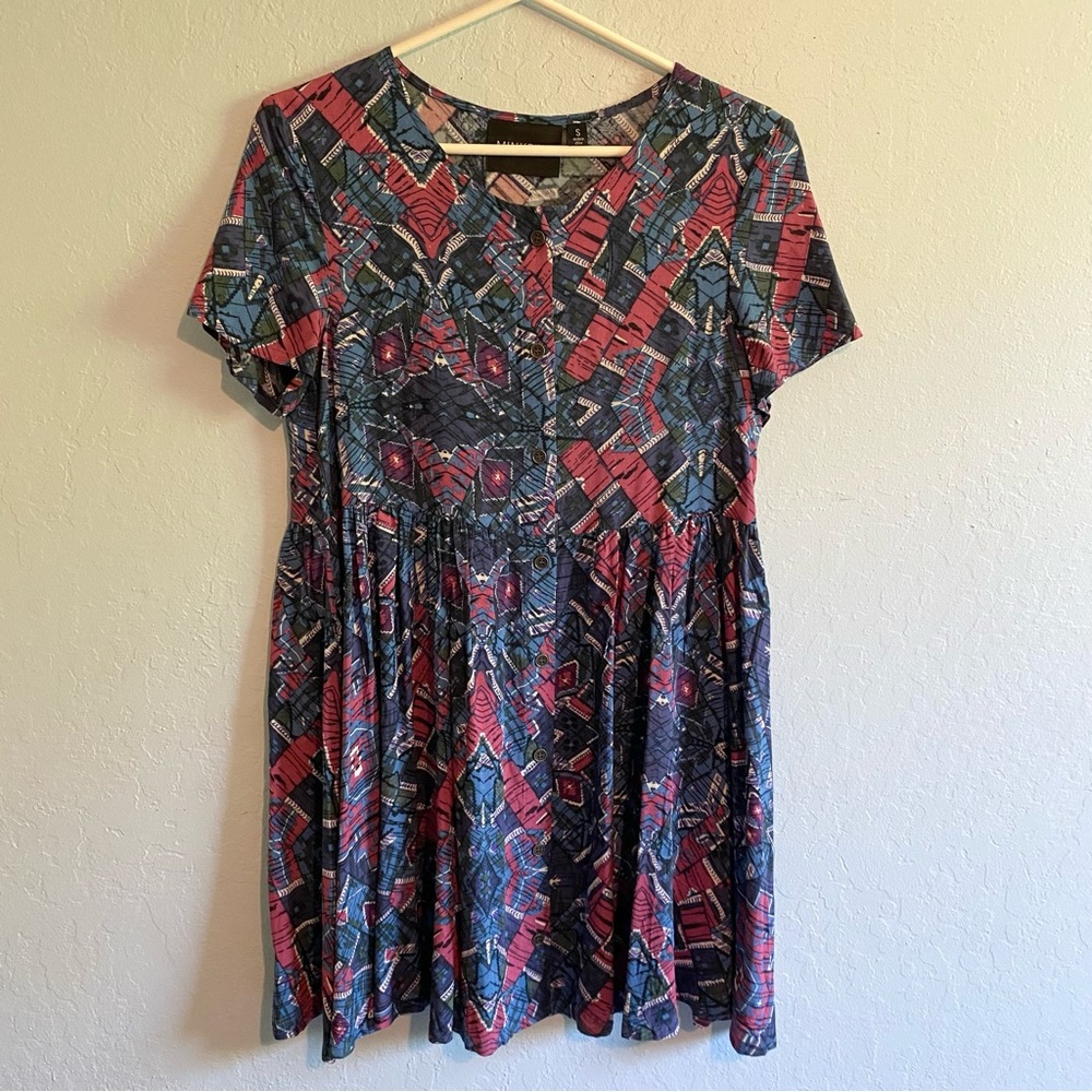 MINKPINK Smock Dress with Buttons